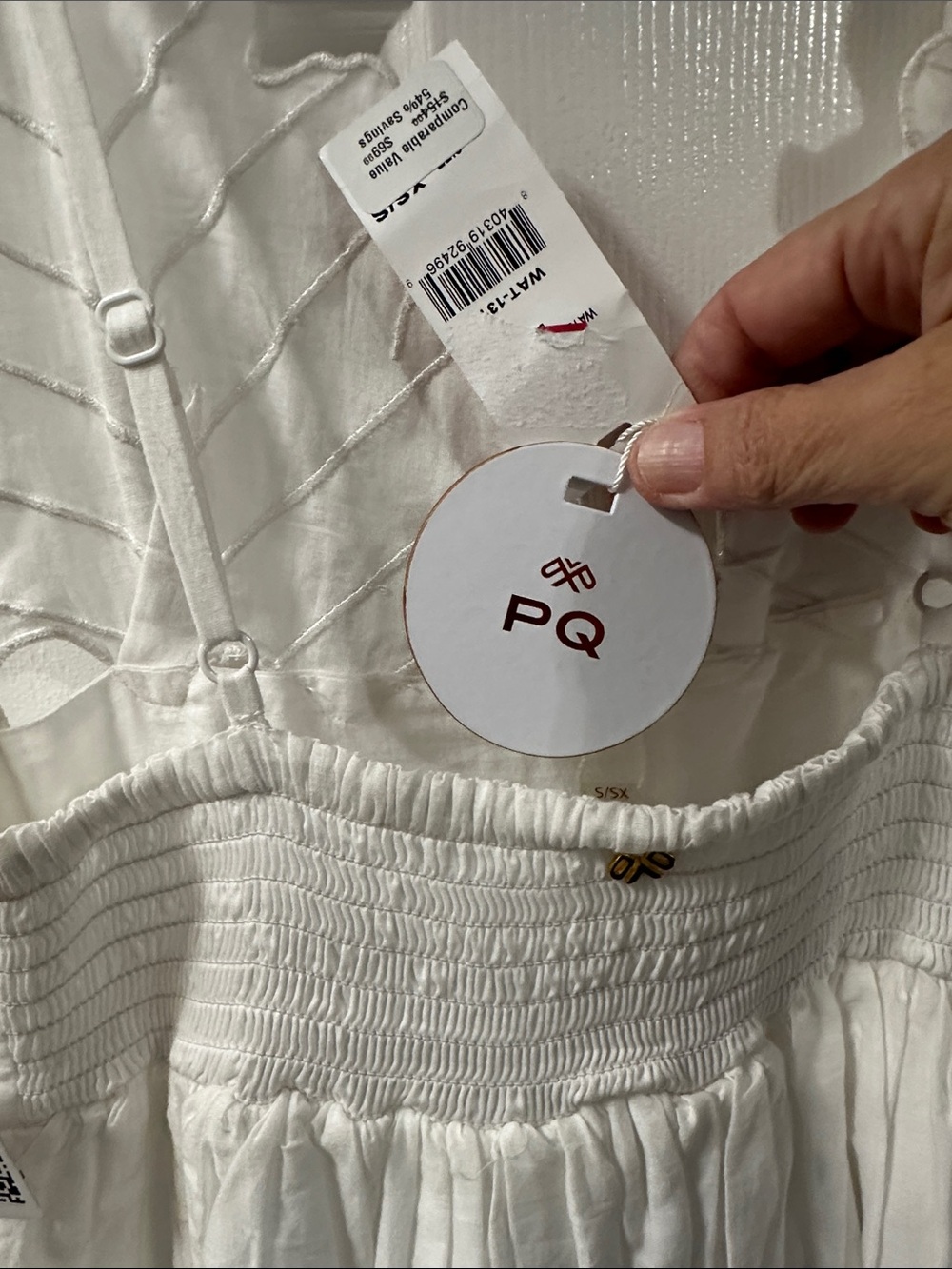 PQ Swim White Ruffled Lace-Detail Chemise - Picture 4 of 4